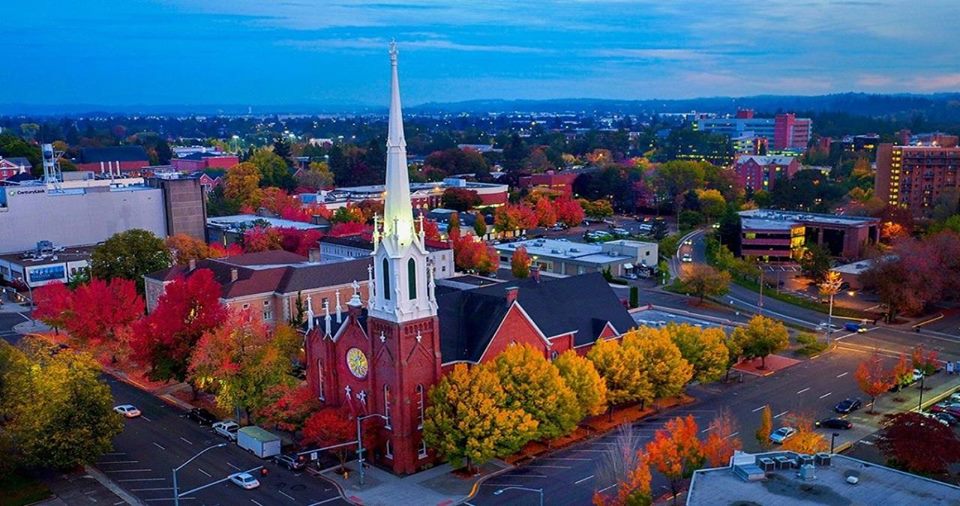 Reverend Dan Pitney Climbs The Spire At Salem First United Methodist Church...